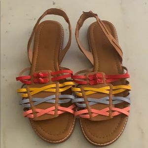 Never worn madewell rainbow leather sandals size 8